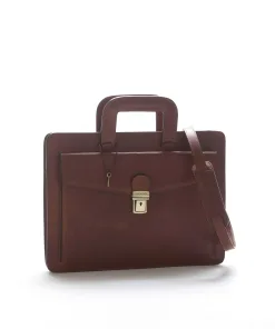 Montalcino Flache Arbeitstasche - Mogano Opaco