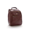 Mochila Travel en piel toscana con dos compartimentos, bolsillo para PC y tirantes regulables