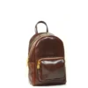 Petit sac à dos Easy de voyage en cuir toscan tanné végétal, compact, Pelletterie D&D