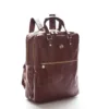 Sac à dos Old School en cuir toscan avec poignées réunies, deux compartiments et bretelles réglables