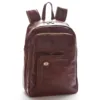 Sac à dos full travel en cuir toscan à tannage végétal, avec compartiment ordinateur et bretelles réglables, Made in Italy