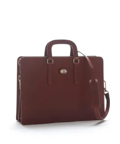 Sac de Travail Plat - Acajou Mat