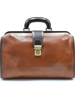 Bolsos de Doctor minimalista con bandolera bicolor