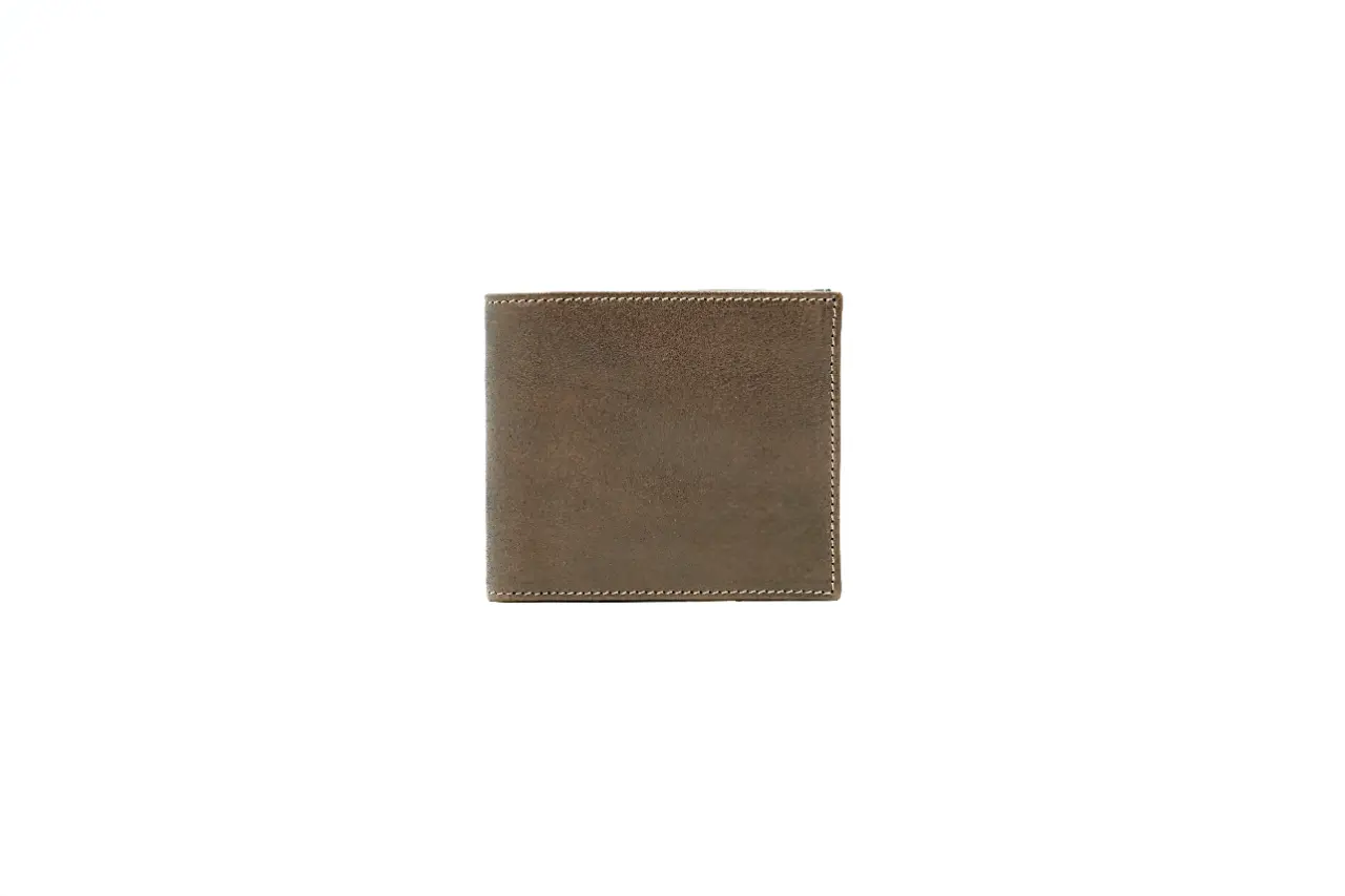 Portefeuille classique avec porte-monnaie - Marron foncé mat