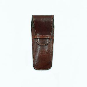 Large pen case in vegetable-tanned Tuscan leather, handmade Made in Italy Pelletterie D&D