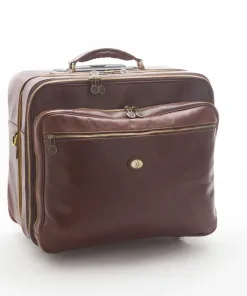 Pilot Bag con quattro ruote - Testa di moro opaco