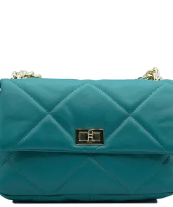 Pochette trapuntata a rombi - Blu