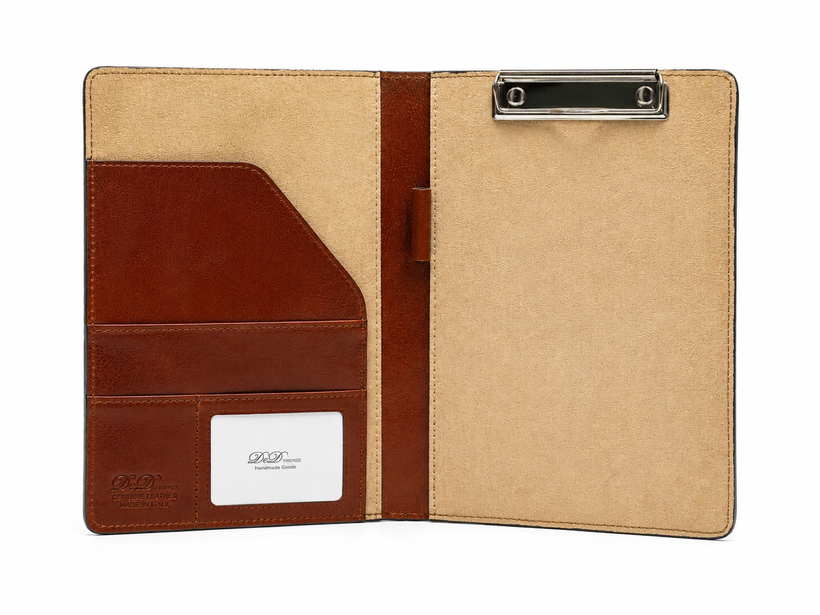 Portablocco A5 in Pelle Marrone