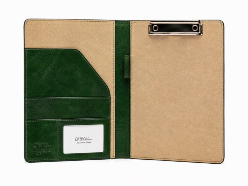 Portablocco A5 in Pelle Verde