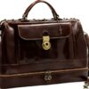 Borsa medico grande con portachiavi in pelle - Testa di Moro